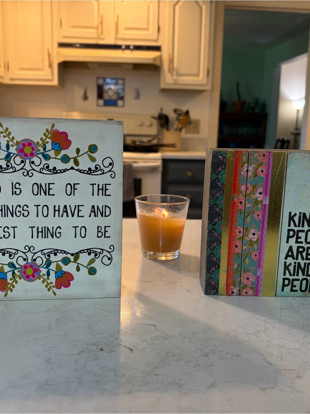 Decorative Quote Blocks with Floral Accents